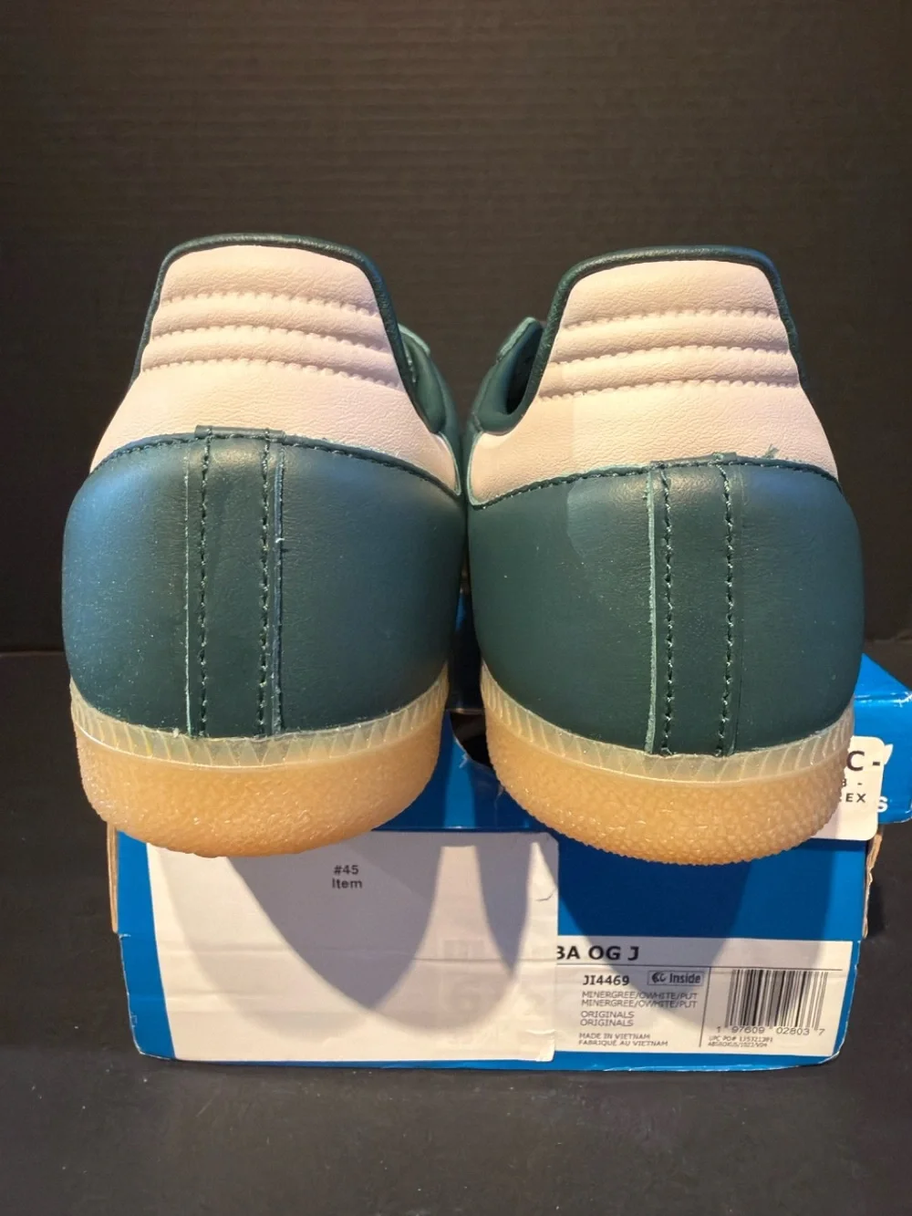 Adidas Samba OG Classic Leather Sneakers - Green/White 6.5M/7.5W